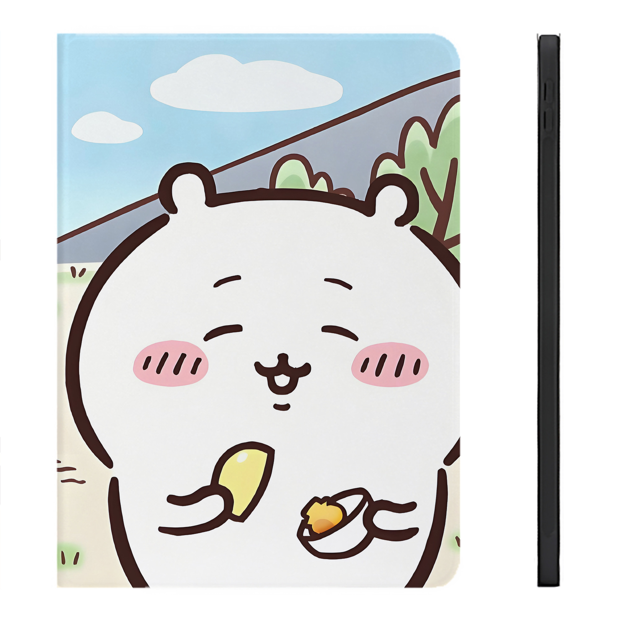 （画像用） ちいかわ Chii-kawa IPadケース ペンホルダー付き ブックスタイルデザイン
